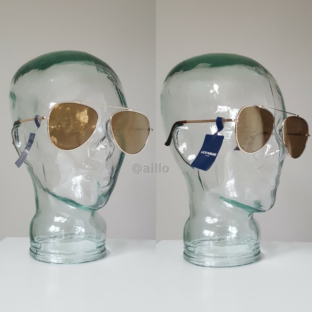 Lucky 🍀 Brand CAPITOLA GOLD Aviator Sunglasses - Picture 8 of 9